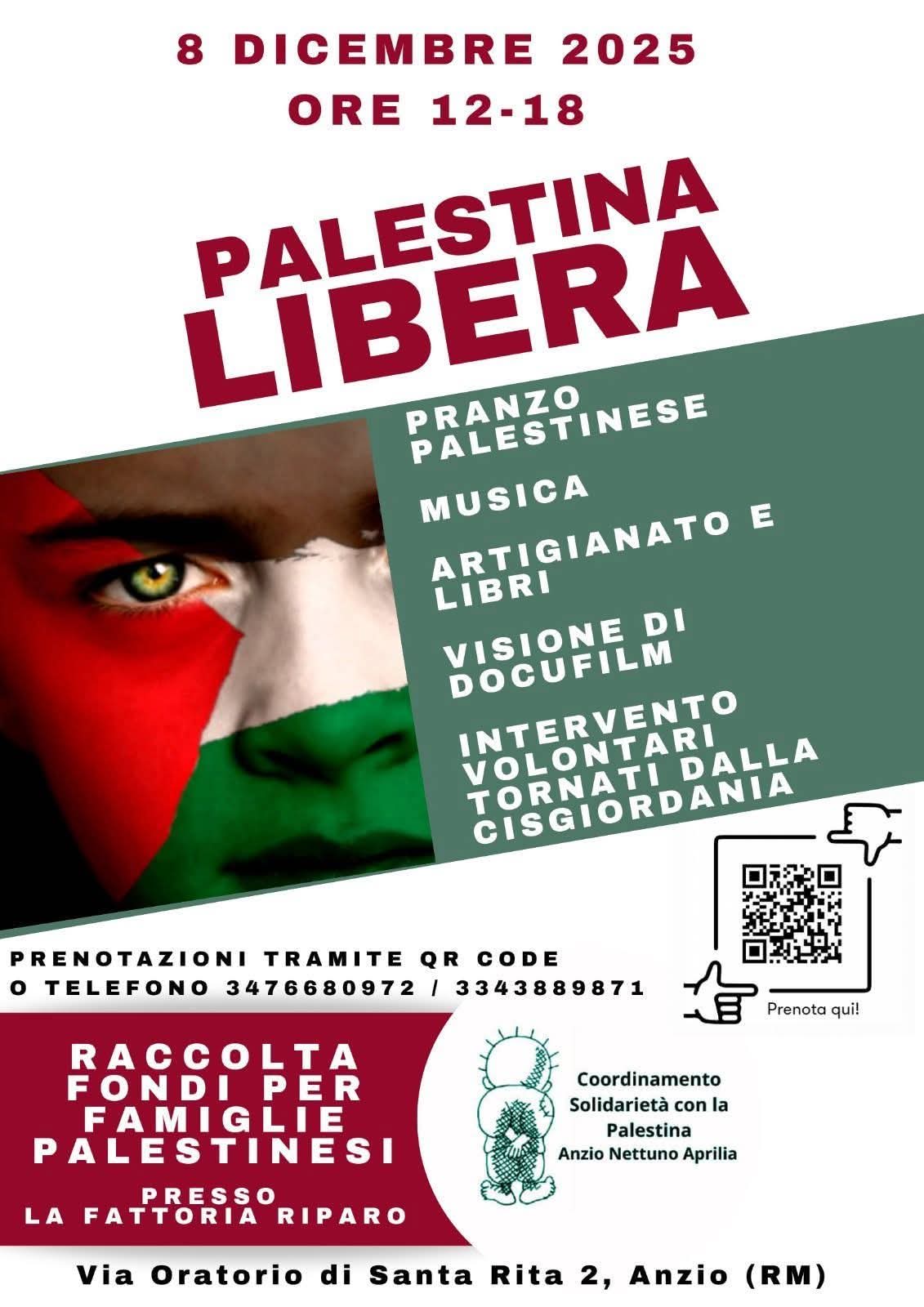 Anzio, Nettuno e Aprilia per la Palestina libera