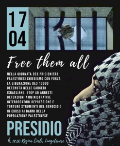 Free them all, presidio al carcere  Regina Coeli di Roma