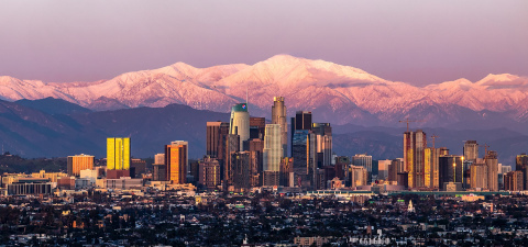 Foto panoramica di Los Angeles