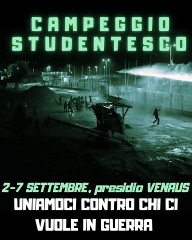 locandina del campeggio studentesco
