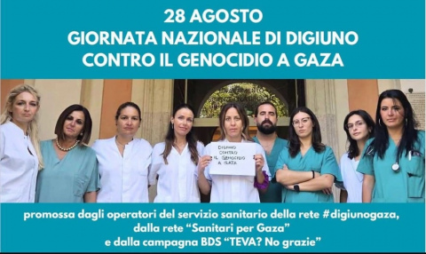 Il manifesto che indice lo sciopero della fame del 28 agosto 