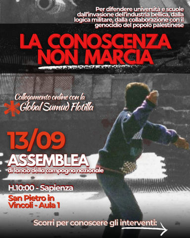 Locandina dell'assmblea del 13 settembre