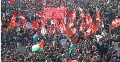 Immagine della manifestazione del 3 ottobre 2025