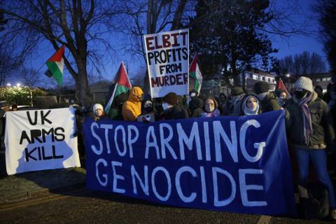 Manifestazione in Uk contro le armi britanniche a Israele