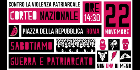 Locandina manifestazione nazionale 22 novembre