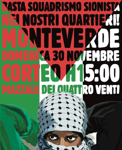Monteverde Antifascista: basta squadrismo sionista 