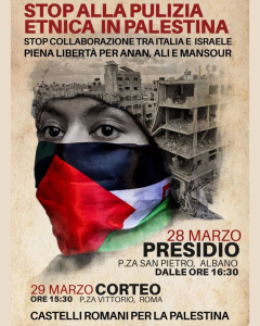 Stop alla pulizia etnica in Palestina