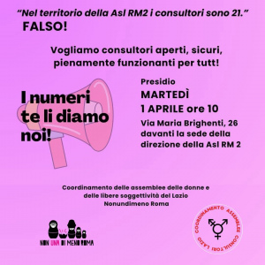 Grafica dell'iniziativa: megafono e scritta I numeri te li diamo noi!