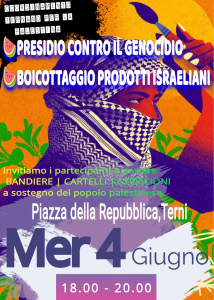 Terni presidio contro il genocidio a Gaza
