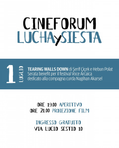 Locandina iniziativa 1 Luglio Lucha y Siesta