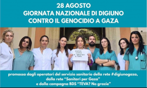 Il manifesto che indice lo sciopero della fame del 28 agosto 