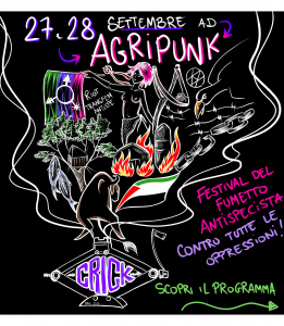 Manifesto festival del fumetto antispecista ad Agripunk