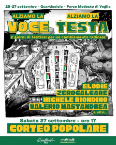 Manifesto festival "Alzare la voce, alzare la testa"