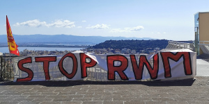 Striscione STOP RWM