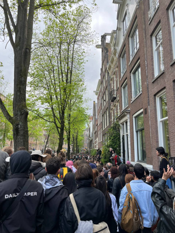 Università di Amsterdam sgomberata occupazione per la Palestina