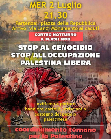 Manifestazione a Terni: stop al genocidio in Palestina