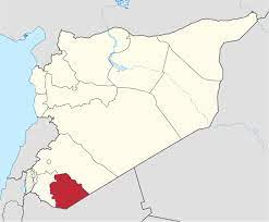 mappa di dove si trova Suwayda in Siria