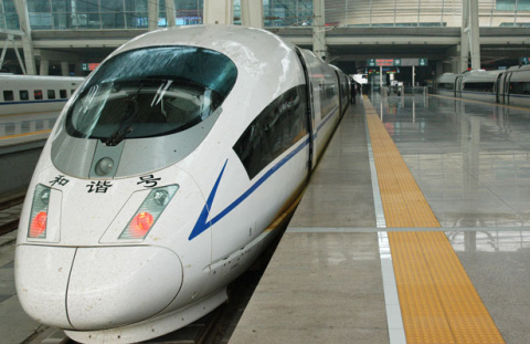 foto di un treno cinese a alta velocità