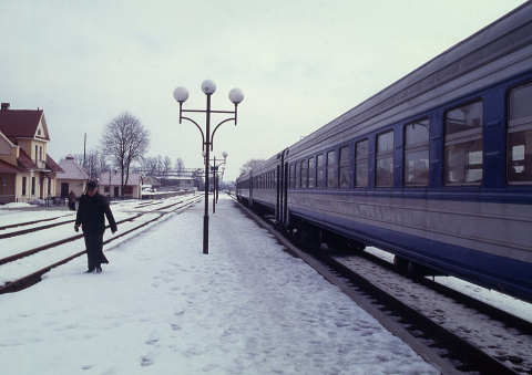 treno russo nella neve