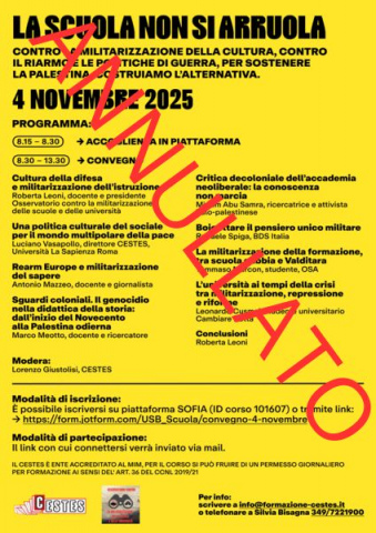 locandina con scritto annullato