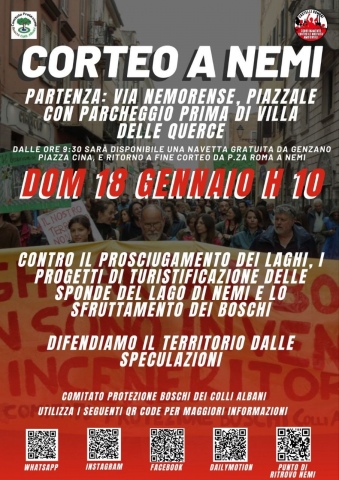 Locandina corteo a Nemi