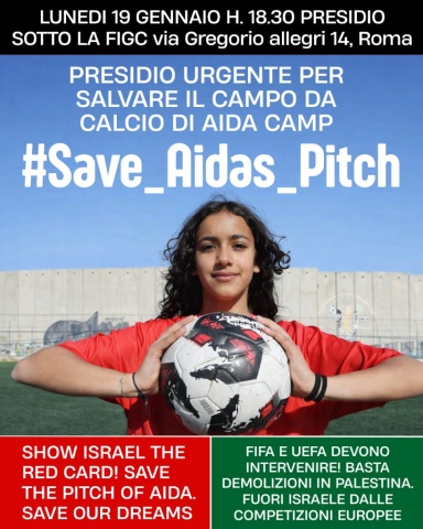 locandina dell'Appello "Save Aida Pitch, Save Our Dreams"