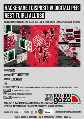 Locandina dell'evento "Hackerare i dispositivi digitali per restituirli all'uso"