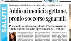 Titolo di giornale sullo stop ai gettonisti