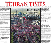 prima pagina del Tehran Times