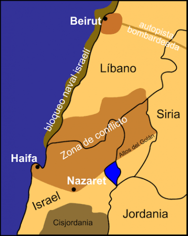 mappa libano