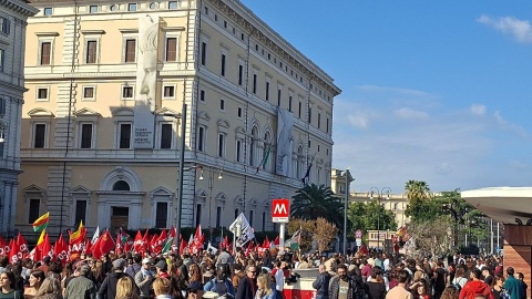 concentramento del corteo a Roma