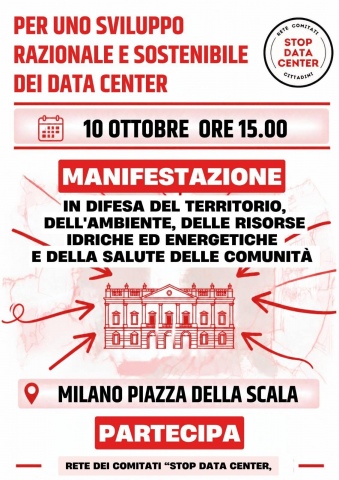 volantino della manifestazione del 10 ottobre