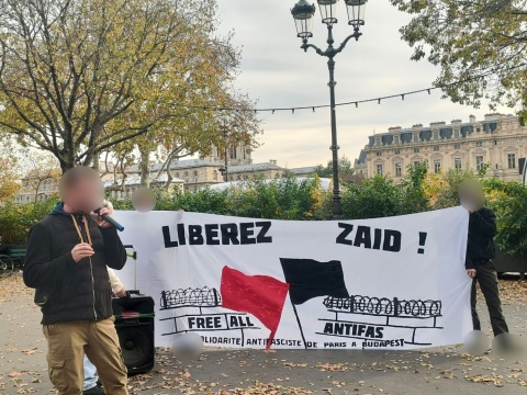 Striscione per Zaid
