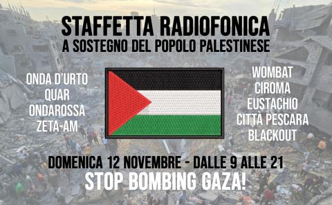 Locandina stop bombing Gaza