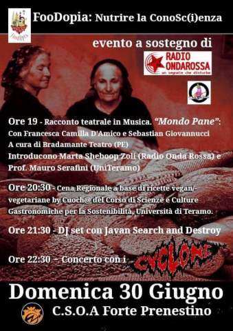 Foodopia per Radio Onda Rossa