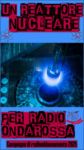 Locandina "Un reattore NUCLEARE per Radio Onda Rossa"