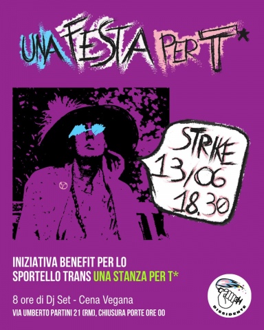 Locandina dell'iniziativa Una Stanza per T*