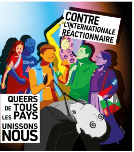 Riproduzione del Manifesto che promuove il pride di Parigi
