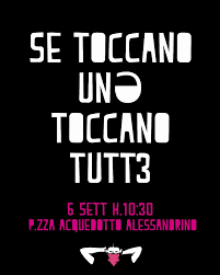 Flyer di Non Una di Meno Roma con indizione corteo