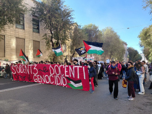 striscione allo sciopero del 3 ottobre