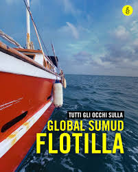 La foto di una delle imbarcazioni della Flottilla
