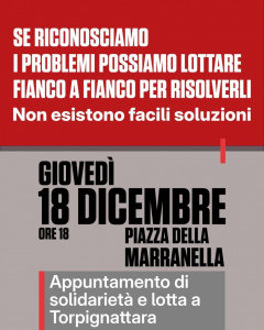 Locandina iniziativa di lotta