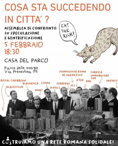 Locandina assemblea "Cosa sta succedendo in città?"