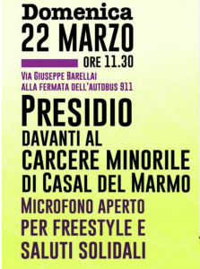 22 marzo locandina del presidio 