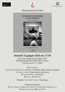 Locandina della presentazione e locandina del volume