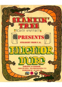 Locandina serata Skankin Tree Sound System con Alligator Dub