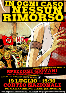 Locandina del Corteo del 19 luglio a Genova