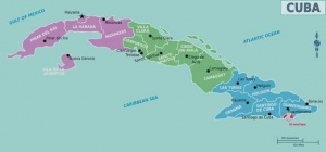 Carta geografica Cuba