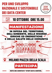 volantino della manifestazione del 10 ottobre