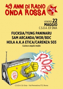 manifesto venerdì a snia